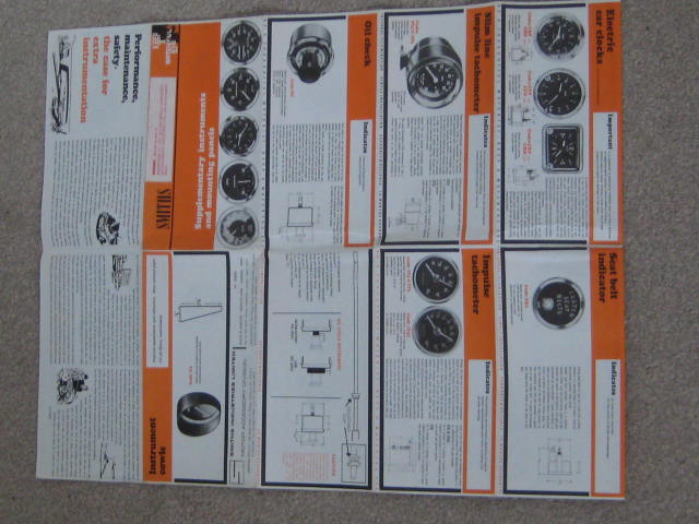 Click the image for more info 1960'S DOUBLE SIDED LEAFLET SMITHS GUAGES 1960'S