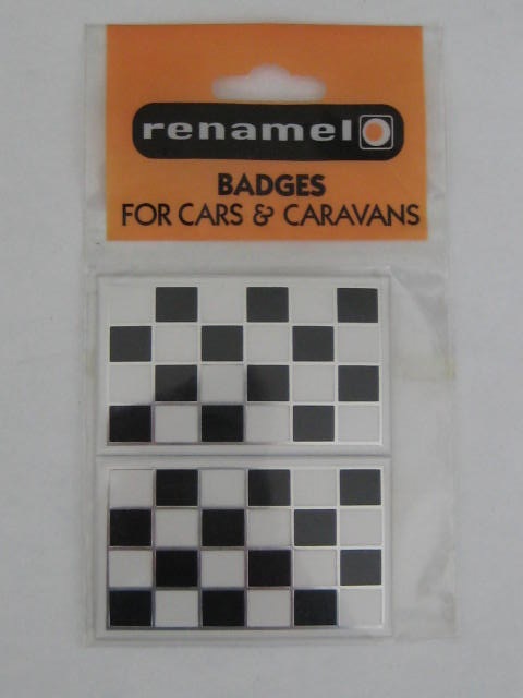 Click the image for more info CHEQUERED FLAG BADGES CHEQUERED