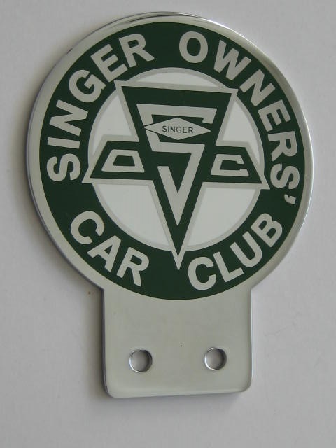Click the image for more info SINGER OWNERS CAR CLUB BADGE SINGER