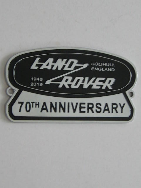Click the image for more info LAND ROVER 70TH ANNIVERSARY BADGE LAND