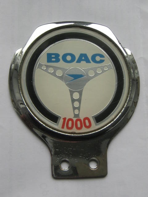 Click the image for more info 1960'S BOAC 1000 ENDURANCE RACE CAR BADGE 1960'S