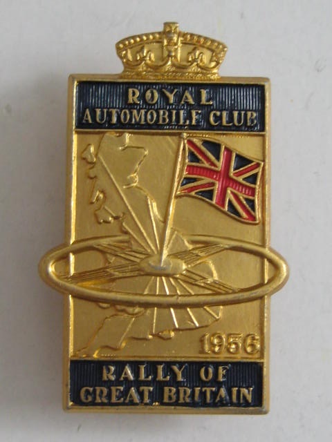 Click the image for more info 1956 ROYAL AUTOMOBILE CLUB RALLY OF GREAT BRITAIN LAPEL BADGE 1956
