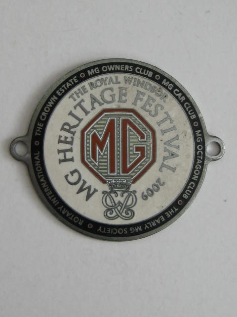 Click the image for more info MG HERITAGE FESTIVAL AT WINDSOR BADGE MG