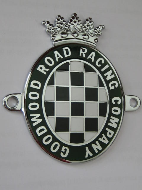 Click the image for more info GOODWOOD ROAD RACING COMPANY CAR BADGE GOODWOOD
