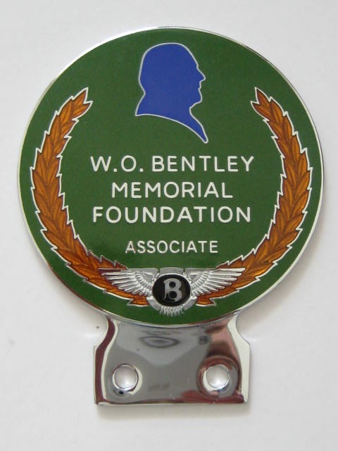 Click the image for more info W.O. BENTLEY MEMORIAL FOUNDATION CAR BADGE W.O.
