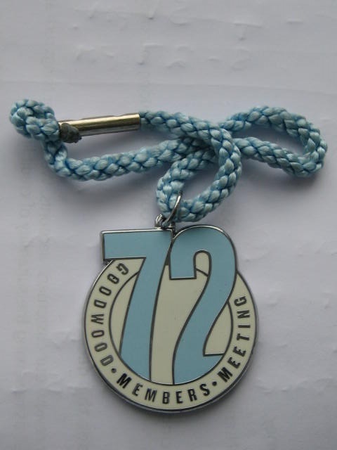 Click the image for more info 72 GOODWOOD MEMBERS MEETING BADGE 72