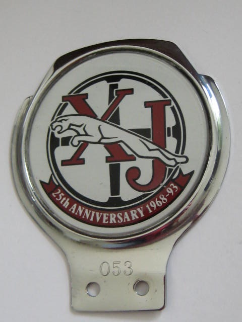 Click the image for more info JAGUAR XJ 25TH ANNIVERSARY 1968 - 93 CAR BADGE JAGUAR
