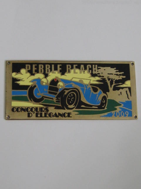 Click the image for more info 2009 PEBBLE BEACH CONCOURS D'ELLEGANCE DASH PLAQUE 2009