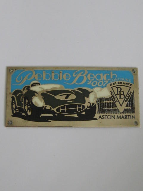 Click the image for more info 2007 PEBBLE BEACH CONCOURS D'ELEGANCE ASTON MARTIN DASH PLAQUE 2007