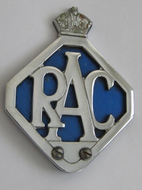 Click the image for more info RAC ASSOCIATE CAR BADGE 1946 - 1954 RAC