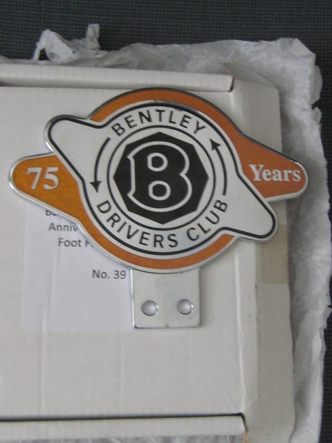 Click the image for more info BENTLEY DRIVERS CLUB 75 YEARS ANNIVERSARY BENTLEY