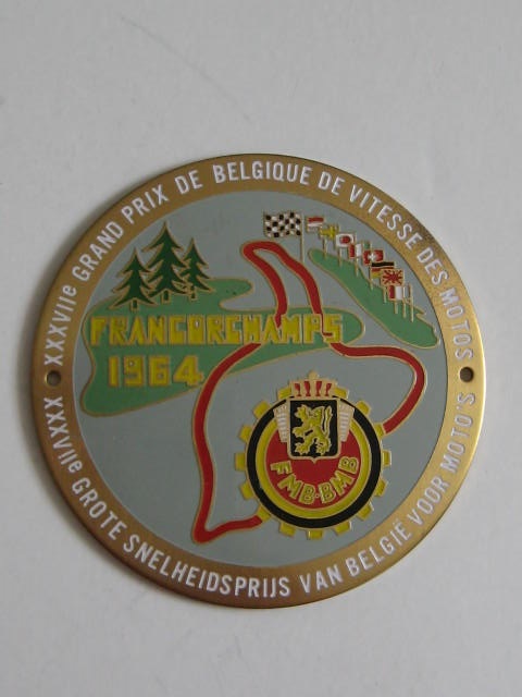 Click the image for more info 1964 SPA FRANCARCHAMPS GRAND PRIX CIRCUIT BADGE 1964