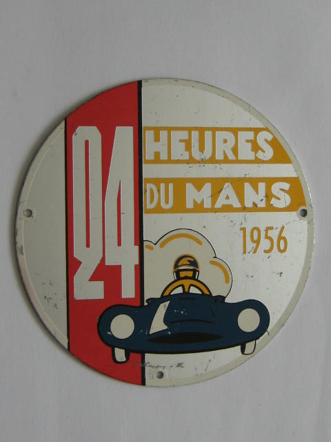 Click the image for more info 1956 24 HEURES DU MANS CAR BADGE 1956