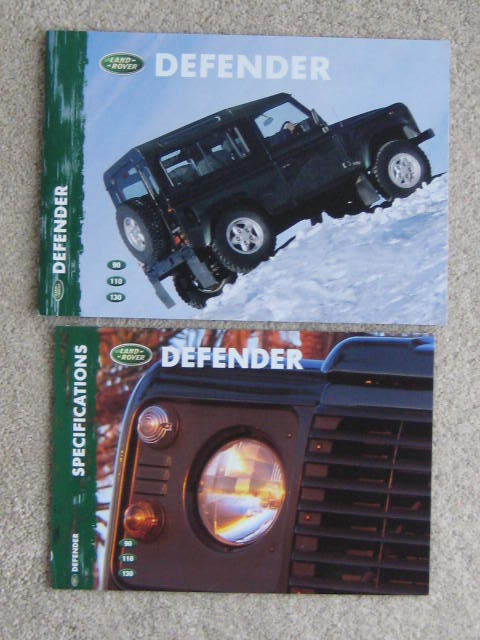 Click the image for more info 1999 DEFENDER BROCHURES 1999