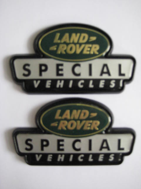 Click the image for more info 2 LAND ROVER SPECIAL VEHICLES BADGES 2