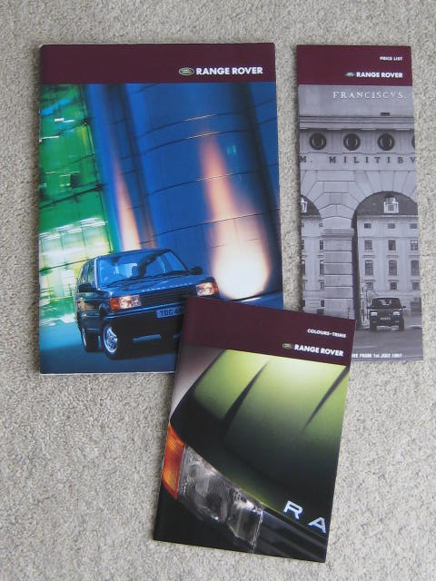 Click the image for more info 1997 - 1998 P38 RANGE ROVER BROCHURE SET 1997
