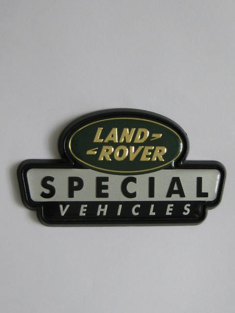 Click the image for more info LAND ROVER SPECIAL VEHICLE BADGE LAND