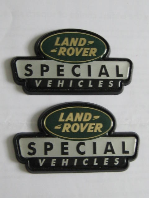 Click the image for more info LAND ROVER SPECIAL VEHICLES BADGE LAND