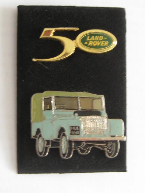 Click the image for more info LAND ROVER 50TH PIN BADGE SET LAND