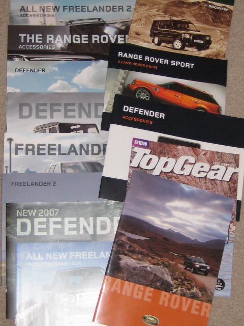 Click the image for more info LARGE SELECTION OF LAND ROVER BROCHURES LARGE
