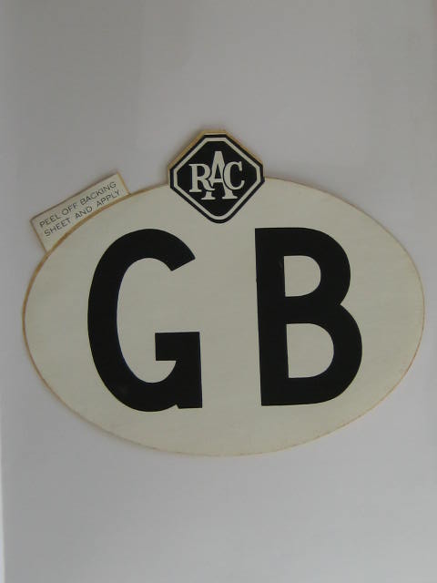 Click the image for more info 1950'S RAC GB STICKER 1950'S